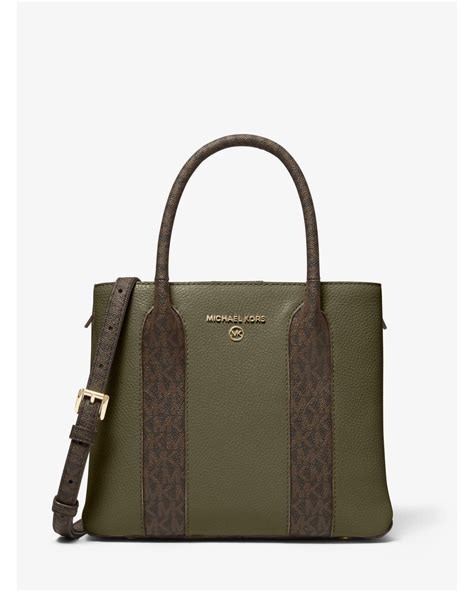 michael kors jungle green tote bag|Michael Kors olive green bag.